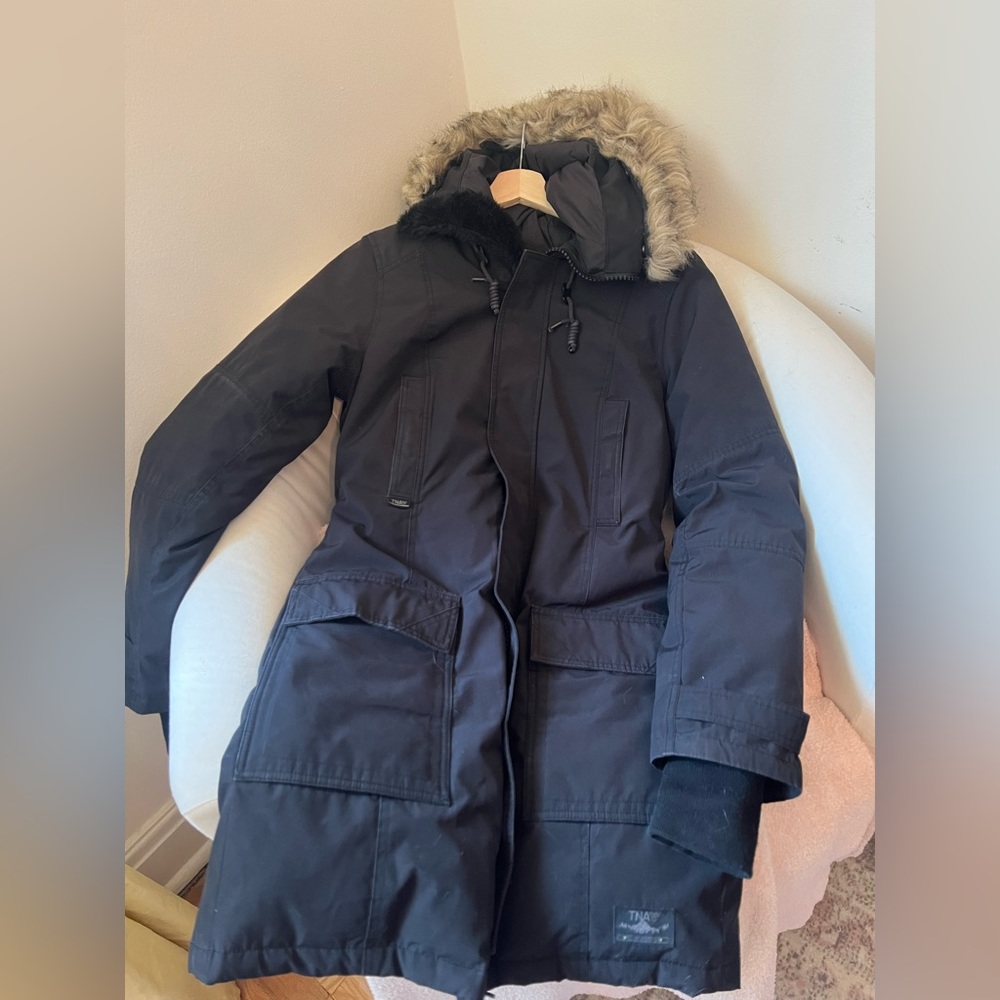 Golden by TNA Bancroft Black Parka Coat M